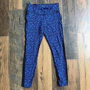 Nike Dri-FIT Women’s Leggings Blue Black Geometric Print Size Large